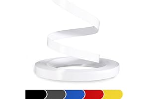 ZYJT PVC Edge Banding, 3/4" x 25ft Glossy White Non Glued Veneer Edging for Table Cabinet Furniture Trim