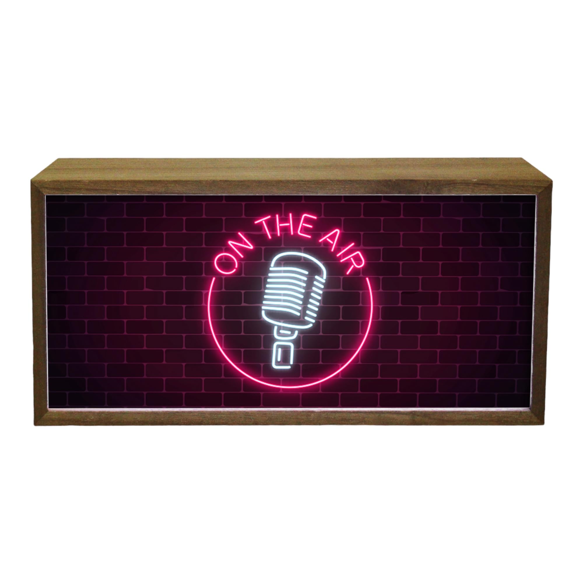 Light Box On The Air Studio Sign |Illuminated Light Up LED Room Display| DJ Recording Artist Classic Retro Lighting | Bright Display For Broadcasting |Live Social Media Enthusiast Content Creator Gift