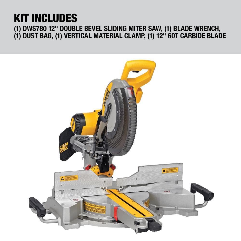 DEWALT Double Bevel Sliding Miter Saw, 12-inch, Compound (DWS780)