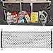 Adjustable Elastic Heavy Duty Cargo Net - Universal Stretchable Truck Net with Hooks | Organizer, Storage, Mesh, Nylon, Bungee | for Car, SUV, Truck, Black