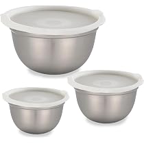 Amazon.com: EHOMEA2Z Stainless Steel Mixing Bowls With Lids, Deep ...