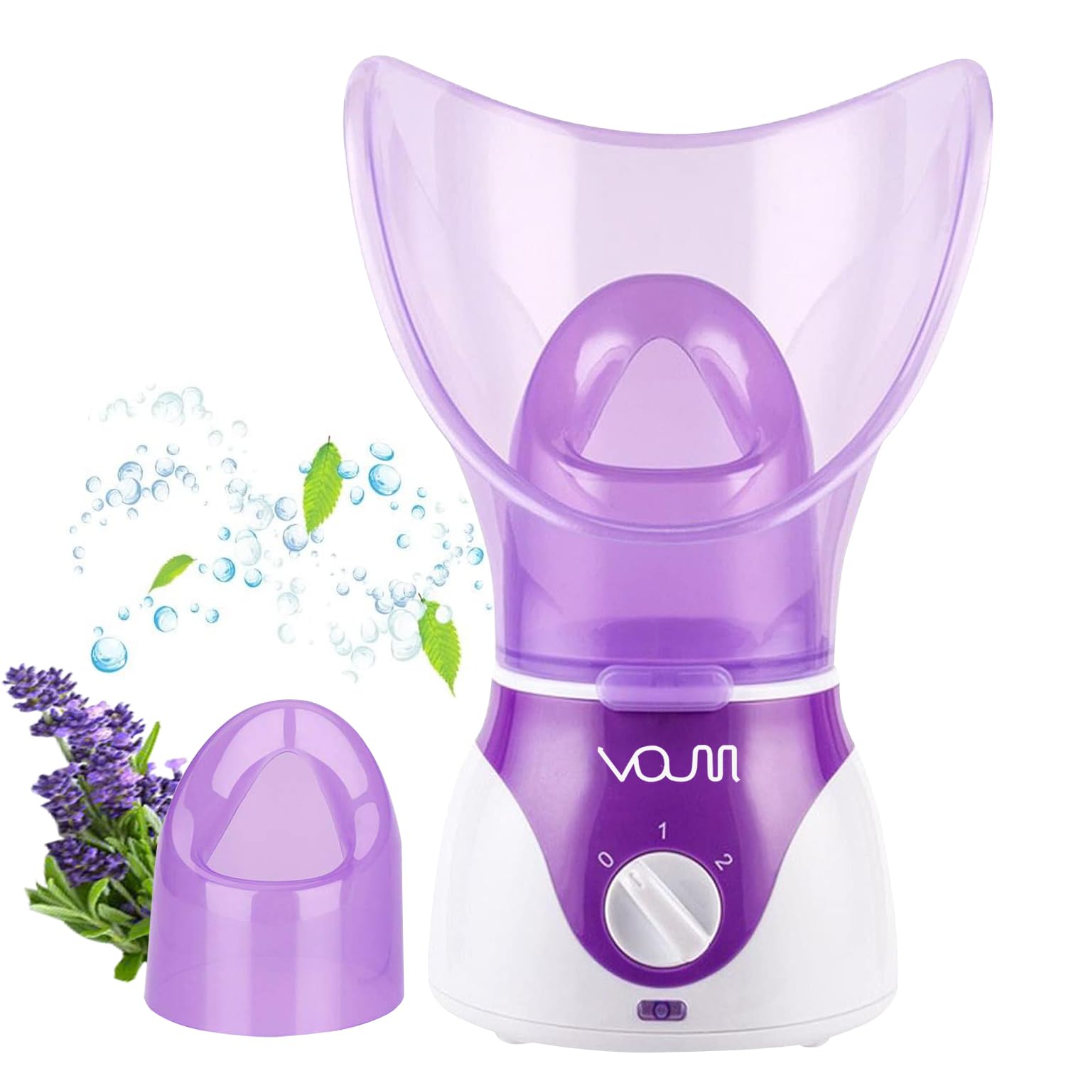Facial Steamer,VOUM Face Steamer for Facial Deep Cleaning Home Facial Sauna Spa Sinuses Humidifier Atomizer Warm Mist Unclogs Pores Unisex (Purple)