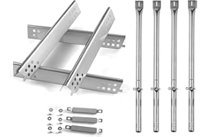 GRILL VALUEPARTS Grill Replacement Parts for Charbroil Performance 4 Burner Gas Grill Parts G470-0004-W1A G470-5200-W1 463342118 463342119 Char Broil G321-4C00-W1 463377319 463332718 463376017 Heat Tent Burner Tube