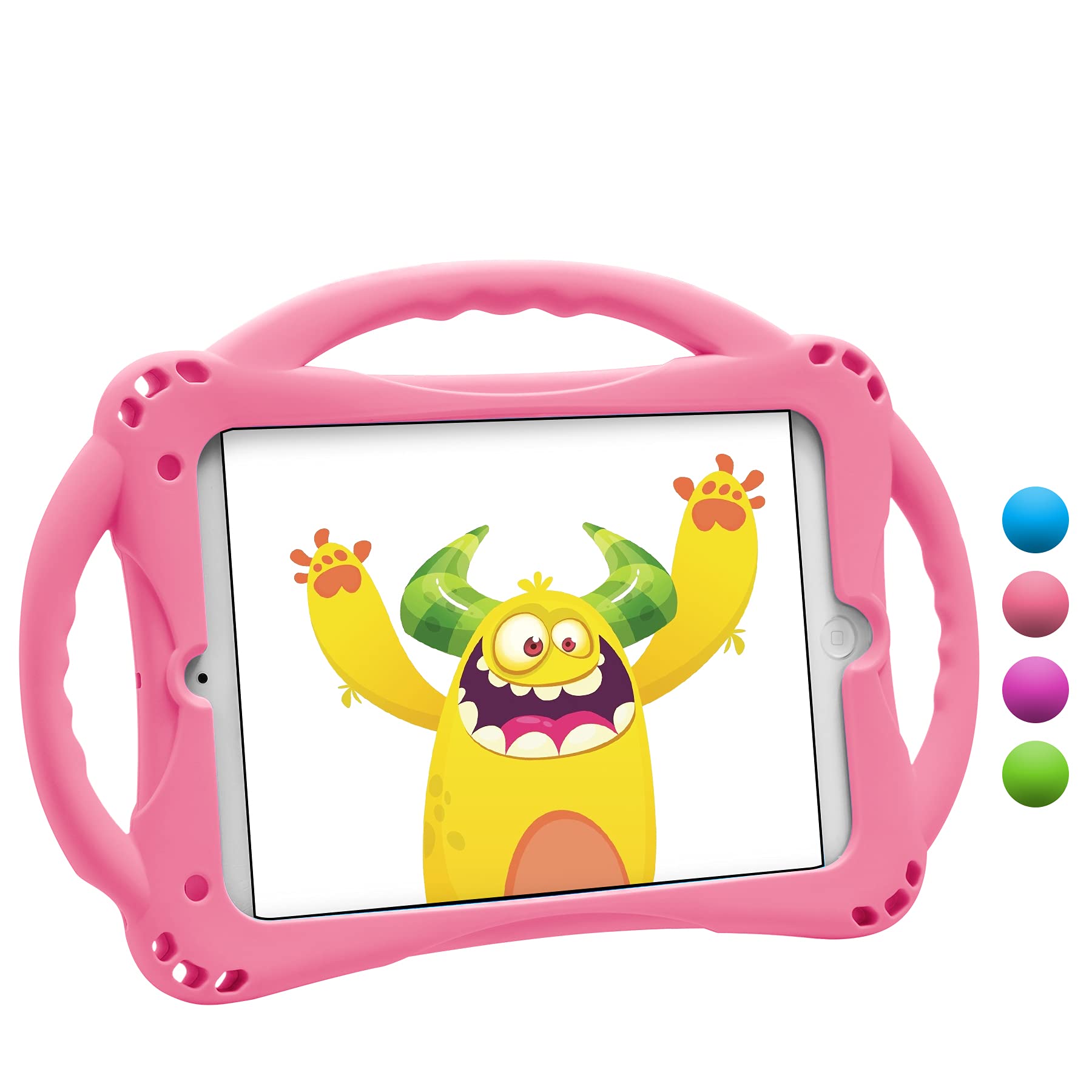 TopEsct Kids Case for iPad Mini 5/4/3/2/1,Shockproof Handle Stand Silicone Cover for iPad Mini 5/4/3/2/1 (Pink) โ image 1