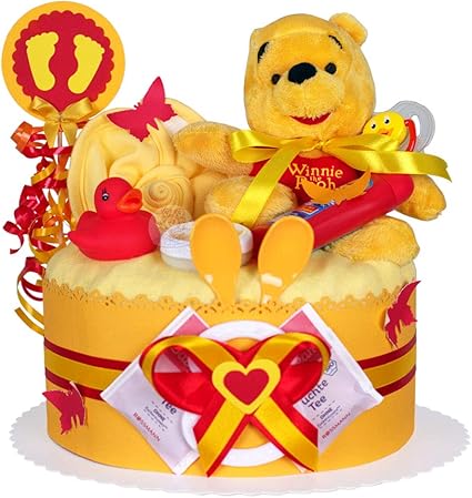Gateau Gateau Pampers Couches Winnie L Ourson Cadeau Pour Fille Et Bebe Garcon Dans Un Beau