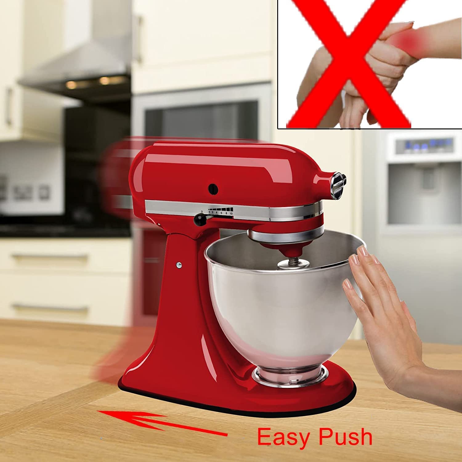 Mixer Slider Mat for Kitchen aid Stand Mixer With 2 Black Mixer Accessories,Kitchen aid Mixer Slider Mat Compatible with Kitchen aid 4.5-5 Qt Tilt-Head Stand Mixer