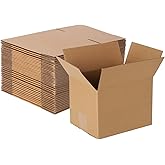 zmybcpack 40 pack 8x6x6 inch Shipping Boxes, Corrugated Cardboard Mailer Shipping Boxes, Kraft Cardboard Mailing Packing Boxe