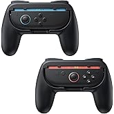 FASTSNAIL Grips for Nintendo Switch 2 (2025) for Joy-Con 2, Wear-Resistant & Anti-Slip Switch2 Controllers Grips Handle Kit, Switch Holder Accessories for JoyCon 2 (Black Black)