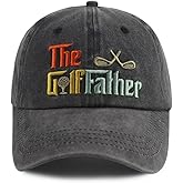GzacDeope The Golf Father Hat for Men, Funny Adjustable Cotton 3D Embroidered Dad Baseball Cap