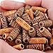 Fani 60 Pieces Mixed Color Imitation Wood Beads Wholesale Dreadlock Hair Beads Braid Pins Rings Loose Beads DIY Accessory Barrel Beads