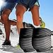 SanQiQi 1 Pair Wrist Wraps 20'' with Thumb Loops, a Bonus-1 Pair Knee Straps, for Powerlifting, Bodybuilding, Cross Training, Weightlifting, Yoga, Support for Men & Women (Black)