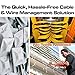 Super-Adhesive X-Large Cable Tie Mounts 100 Pack For Fast, Frustration-Free Wire Management. Anchor These Zip Tie Bases Tools-Free With Sticky Backs Or Use Screw-Holes For Permanent Hold