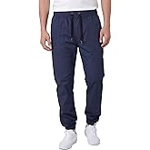 ITALYMORN Khaki Chino Joggers for Men Elastic Ankle and Waist Summer Casual Pants with Pockets