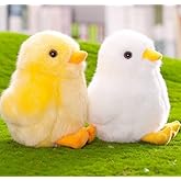 6 Inch Small Yellow Chick Plush Toys Chicken Stuffed Toys (Yellow + White)