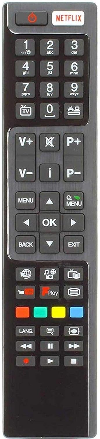 VINABTY RC4848F Remote Control replacement Fit for Bush LED32287 32 Inch HD Smart TV DLED48265FHDCN DLED48265FHDCNTD 32HBT41 LED40127FHDCNT DLED43287FHDCNTD ELED55240FHDCNTD 50HB6T72U LT-24C655