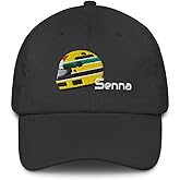 Ayrton Senna Race Helmet Embroidered Formula Baseball Cap