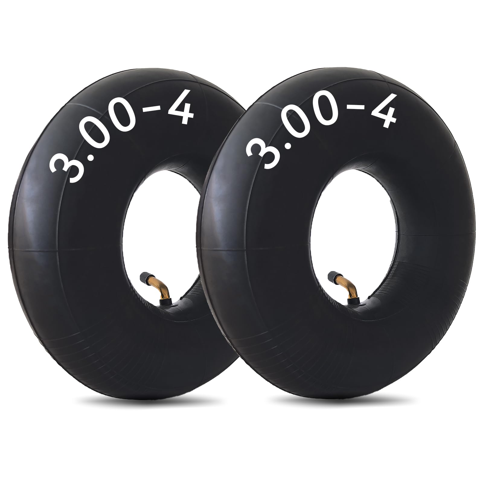 Photo 1 of 3.00-4 Inner Tube with TR87 Bent Valve Stem 10"x3" 260x85 Replacement Tube for Razor E300 E300S E325 Electric Scooter ATV Wheelbarrows Tractors Mowers - 2 Pack