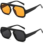 SIEYEWER Oversized Retro Square Aviator Sunglasses for Women Men – 70s Vintage Big Frame Flat Top Shades, Fashion Sunglasses