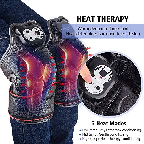 HailiCare Heated Knee Massager, Electric Knee Wrap Brace with Heat