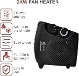 Belaco BFH22 Fan Heater 1000W 2000W 2 Heat Settings Overheat Protection view 3