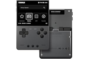 TIMEXPLAYER TRIMUI Brick Hammer Retro Handheld Game Console – Metal CNC Aluminum Alloy Body, 3.2" IPS Screen, 8GB Storage, Expandable to 1TB, Built-in 3000mAh Battery (BLACK-64GB)