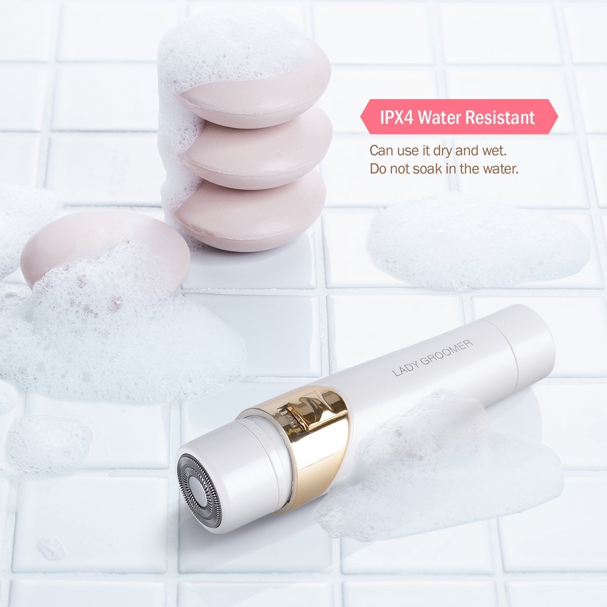 Bikini Trimmer, 4 in 1 Women Shaver Eyebrow Trimmer Nose Trimmer Battery Operated Bikini