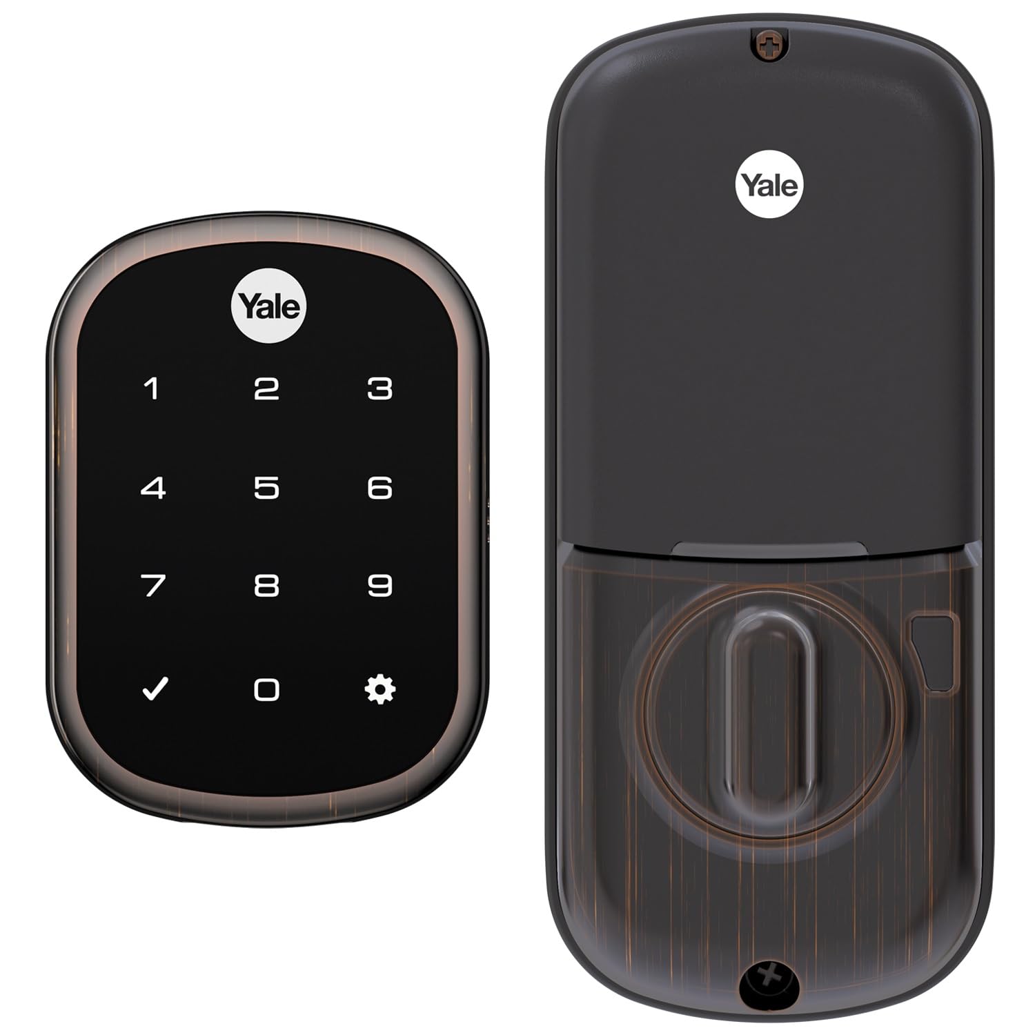 Photo 1 of Yale Assure SL Deadbolt Lock with Z-Wave, Oil Rubbed Bronze Keyless Entry Door Lock with Touchscreen Keypad for Front Door, ?YRD256-ZW2-0BP