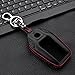 Royalfox(TM Luxury 3 4 Buttons Genuine Leather Smart keyless Entry Remote Key Fob case Cover for BMW 1 2 3 4 5 6 7 Series,BMW x1 x2 x3 x4 x5 x6,with Keychain (black04)