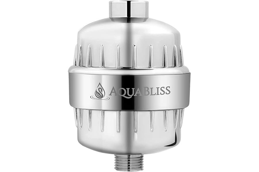 AquaBliss High Output Revitalizing Shower Filter - Reduces Dry Itchy Skin, Dandruff, Eczema, and Dramatically Improves The Condition of Your Skin, Hair and Nails - Chrome (SF100)