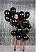 100Pcs 12 Inch 2.8 g/pc Thicken Round Pearlescent Silver & Black Latex Balloons,Bachelorette Wedding Graduation Hawaii Baby Shower Birthday Party Decoration Supplies