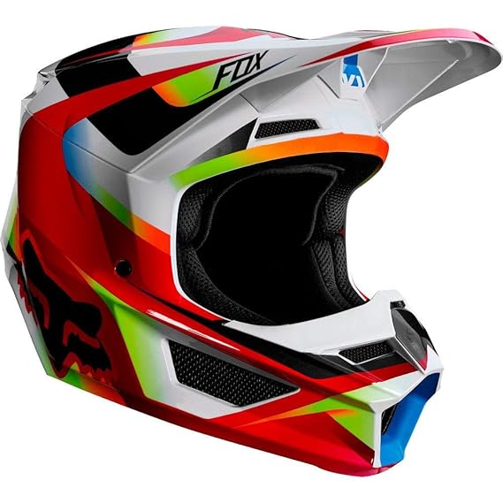 Fox Helmet Junior V-1 Motif Red/White Ym
