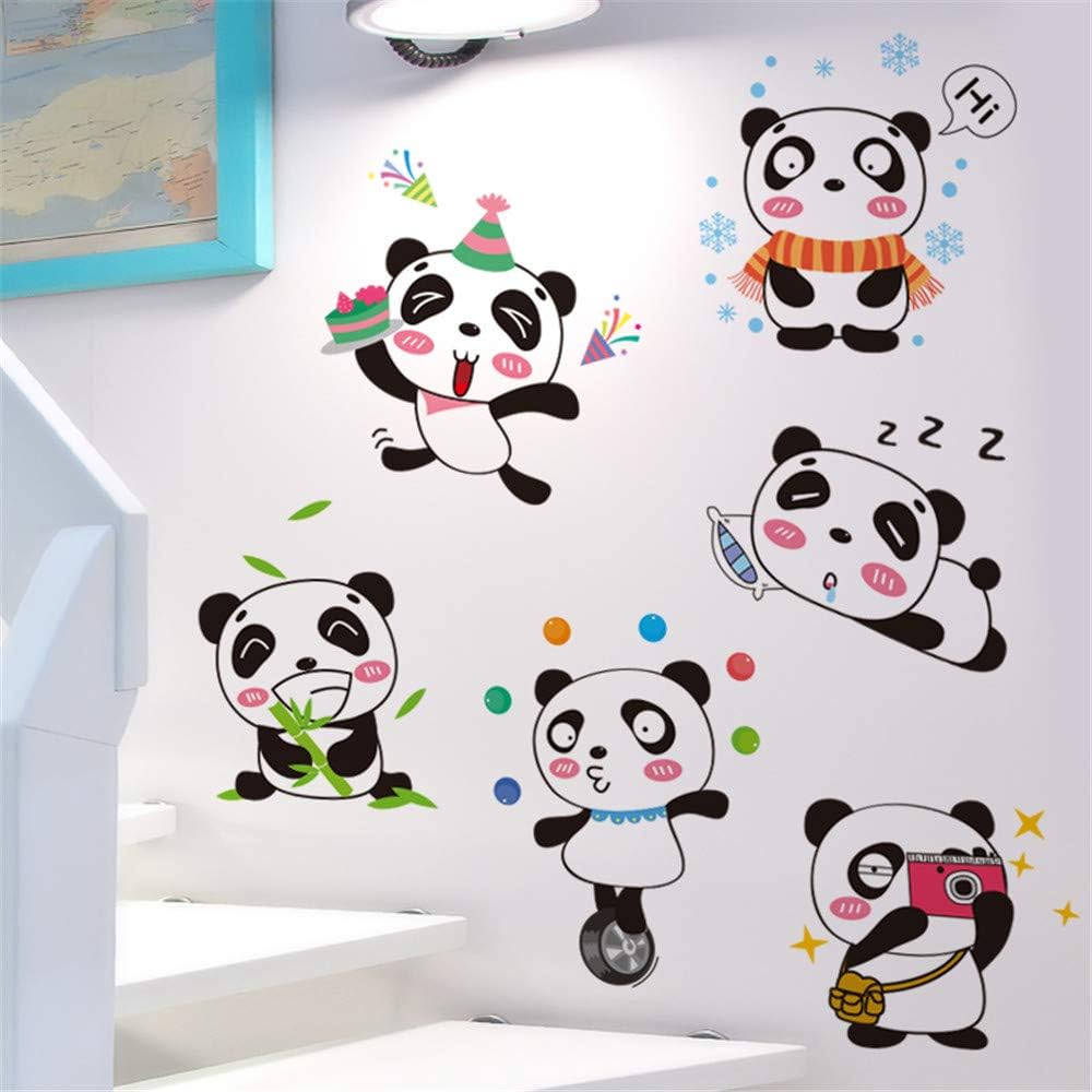 Xcao Adorables Pandas Pegatinas De Pared De PVC Material Bebé