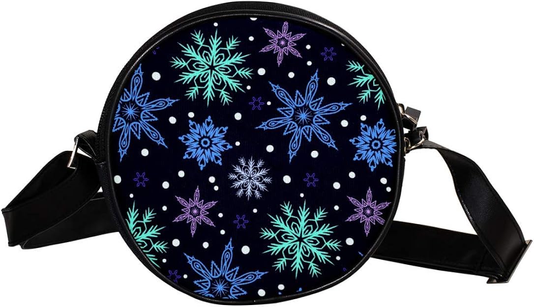 mini serena crossbody in signature canvas with snowflake print