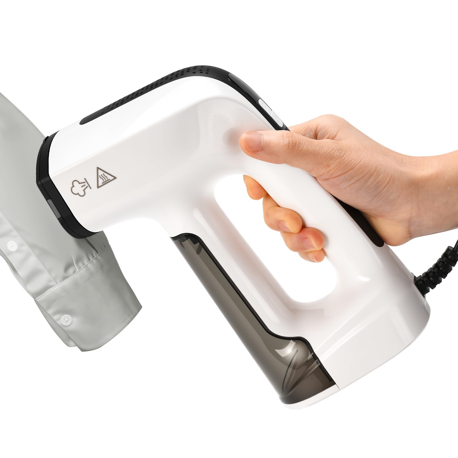 Photo 1 of Vacuum Steamer for Clothes, 3200Pa Suction Handheld Clothes Steamer, Dual Mode, LED Display, Portable Travel Steamers for Clothes, Steaming & Ironing 2 In 1, 160ml Water Tank (for 110-120V) - White