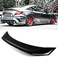 V3 Glossy Black Highkick Duckbill Trunk Spoiler Wing Compatible with 2016-2021 Honda Civic 4 Door Sedan Model