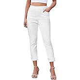 LookbookStore Women's High Waisted Capri Jeggings
