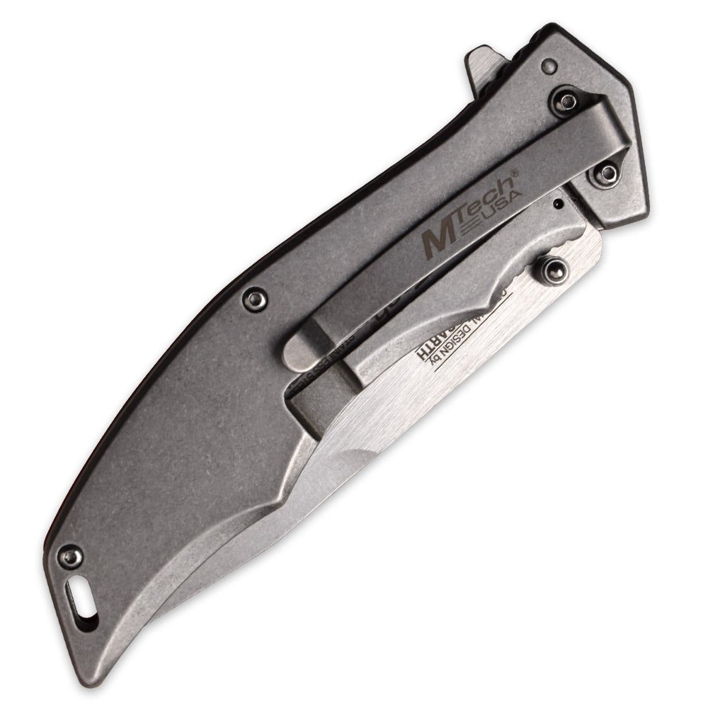 MTECH USA MXA849CL Spring Assist Folding Knife, Straight Edge Blade