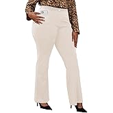 Wrinkle-Free Stretch Dress Pants Plus Size for Women Pull-on Pant Ease into Comfort Office Pant