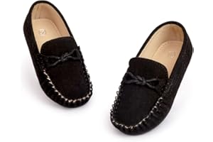 CENCIRILY Toddler Boys Girls Loafers Soft Slip On Little Kid Oxford Dress Flats Casual Boat Shoes School Uniform Moccasin Walking Shoes