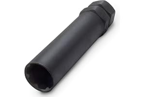 Wheel Accessories Parts 1 Pc Thread Car 7 Spline 3.50" Long Lug Nuts Adapter Key Bright Zinc Finish Dual Hex Key 13/16" and 3