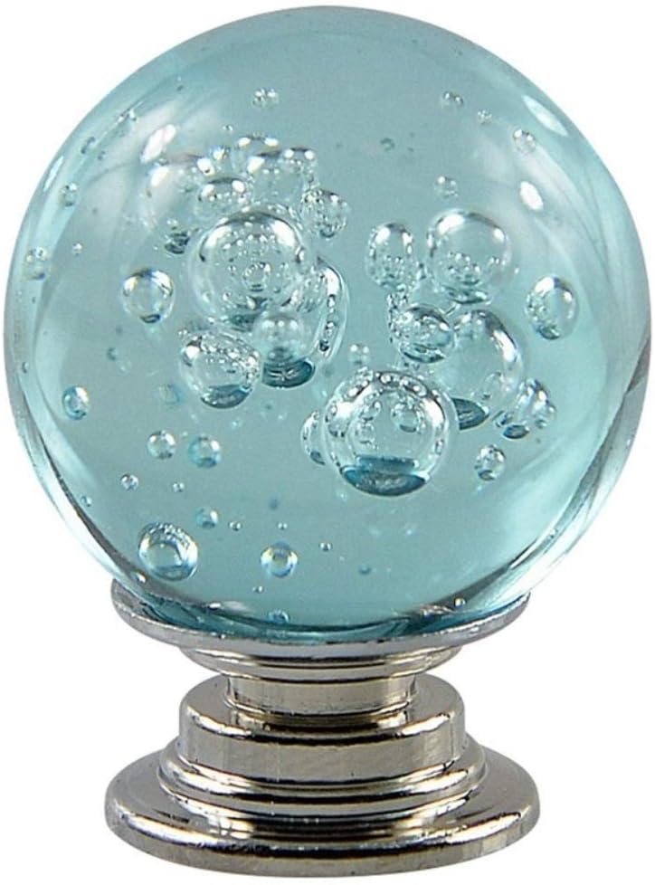 Round Bubble Ball Drawer Handle Cupboard Wardrobe Furniture Door Pull Knob - Blue collectsound