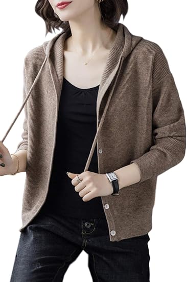 Amazon ビーエヌワン セレクト フード付き カーディガン パーカー ニット リブ レディース カーディガン ボレロ 通販