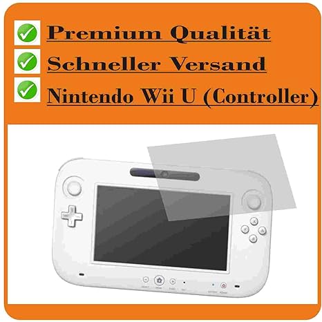 3x Entspiegelnde Displayschutzfolie von 4ProTec für Nintendo Wii U (Controller) - Nahezu blendfreie Antireflexfolie