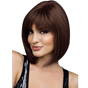 Kapmore Short Hair Wig Fashion Straight Bob Hair Wig Short Bob Wig