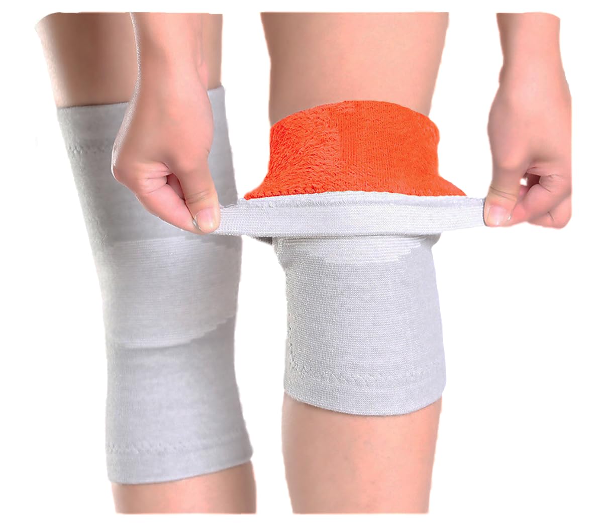 iEasey Thermal Knee Warmer with Warm Lining Stretchy Knit Knee Sleeve Night Sleep Knee Wrap Pad Brace Support Band Knees Braces- Best for Cold Knee Problems, Elders Gift