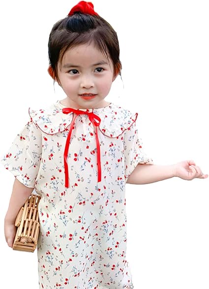 Amazon Co Jp ベビー服 花柄 シフォン ワンピース ガールズ チュニック 80cm 1cm 総柄 トップス キッズ ジュニア カジュアル 夏 春 ベージュ 80cm ベビー マタニティ