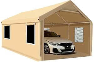 COOTENTLER Rainproof Portable Paint Booth 26X14X10.5FT Spray Booth with 4pcs Double-Layer Air Filters & Floor for Painting Cars, Auto Parts, Furnitures and Other Big Items