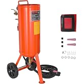 VEVOR 10 Gallon Heavy-Duty Sand Blaster, 60-110 PSI High Pressure Sandblaster, Portable Abrasive Blasting Tank, Air Sand Blasting Kit with 2 Ceramic Nozzles &amp; 7.5ft Hose for Paint, Stain, Rust Removal