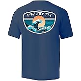 Palmyth Men's Fishing Shirt Short Sleeve Sun Protection UV UPF 50+ SPF T-Shirt