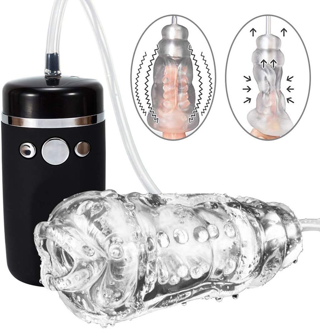 Rilir Body Care Tool- Body Massage Set Vacuum Pump Electric 10 Frequency Vǐbrǎtión Men's Health Air Pressure Setting Device for Growth Up to 30%